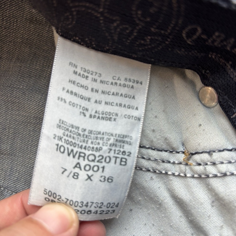 Wrangler Q Baby Bootcut Jeans Women's 7/8 x 36 (Fits 32x34.5) Riding Western - Picture 10 of 15
